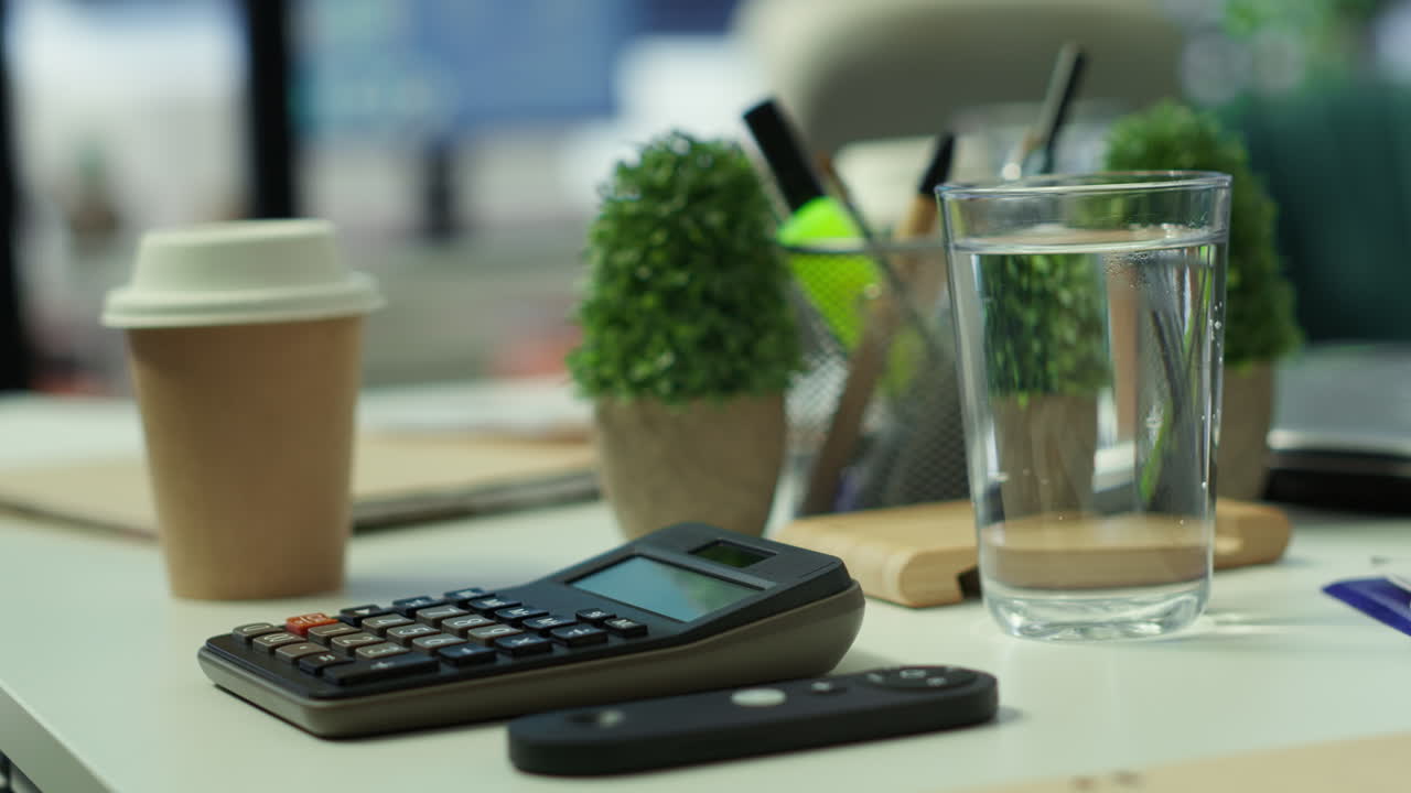 Computer screen showcases business data and statistics In professional boardroom