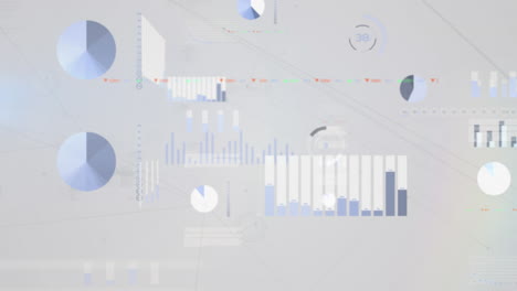 animación del procesamiento de datos sobre un fondo blanco