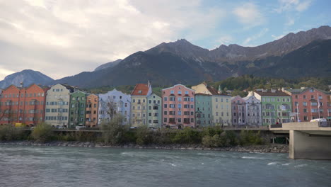 sunset over the inn river - innsbruck 4k