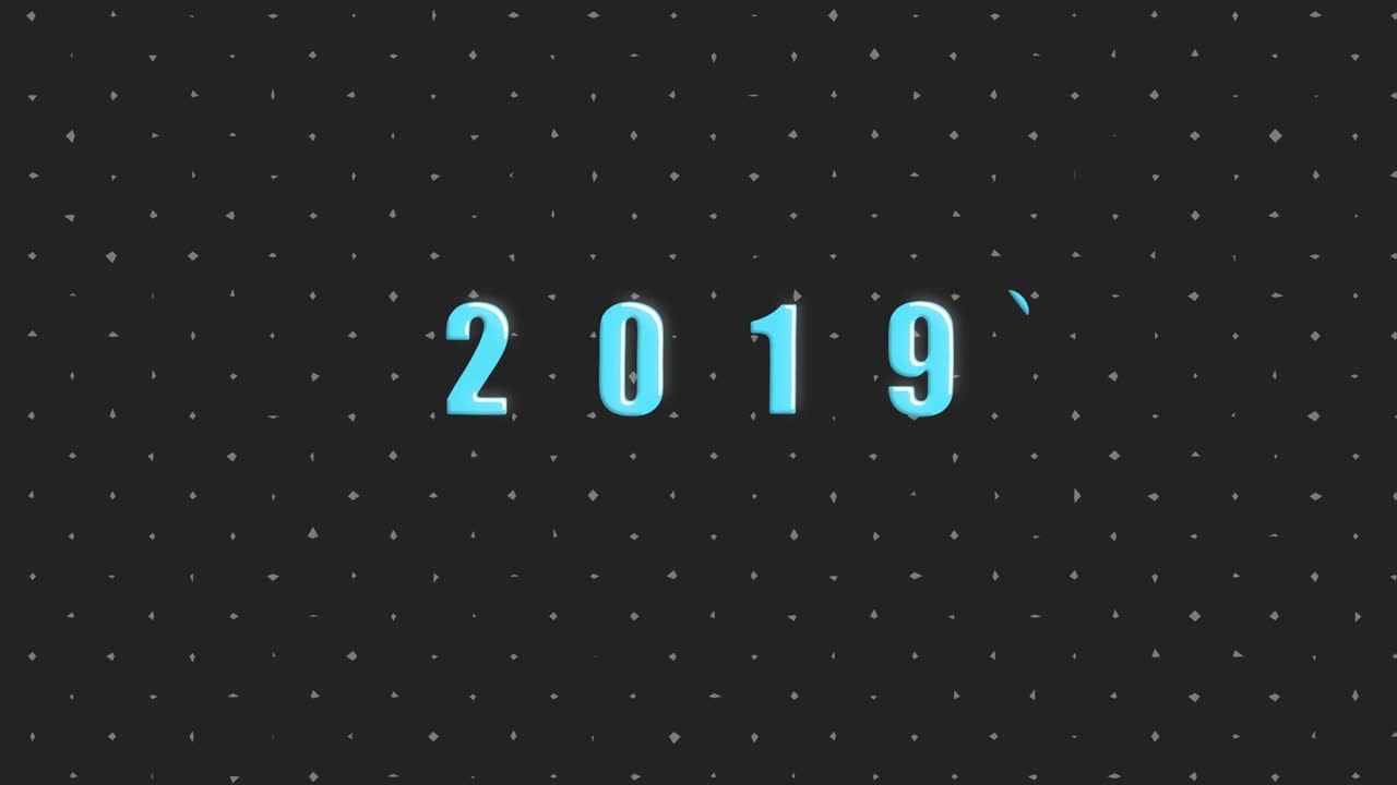 Stop motion animation video, New 2020 year minimalistic animation.happy new year.