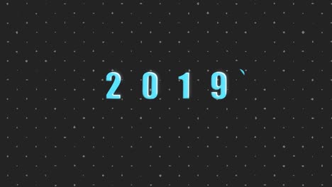 stop motion animation video, new 2020 year minimalistic animation.happy new year.