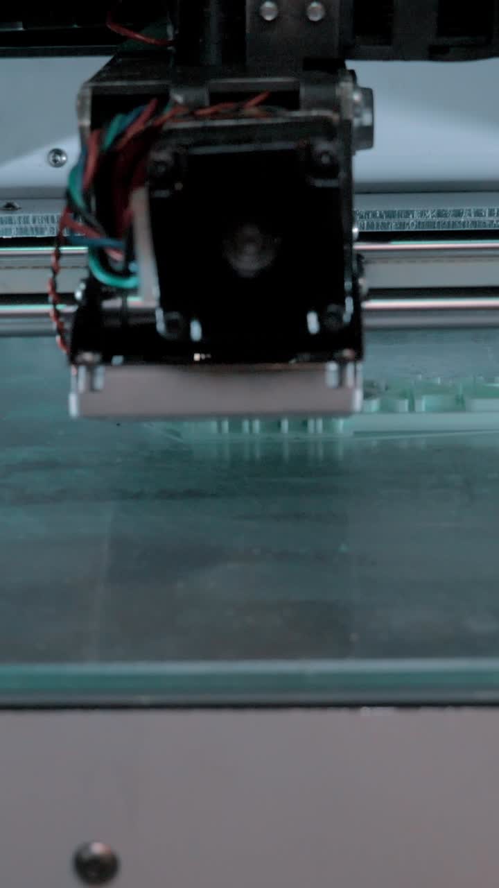 Close-up of a 3D Printer Manufacturing an Object