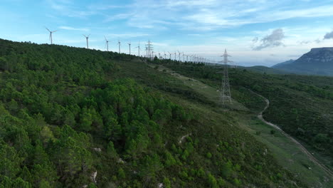 parque eólico trucafort, pradell de la teixeta, tarragona en españa