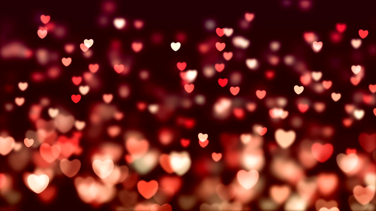 4k fondo de corazón rojo suave (loopable) video de stock