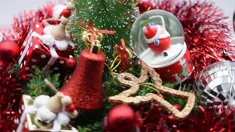 cheerful christmas decorations spinning.christmas traditional decorations