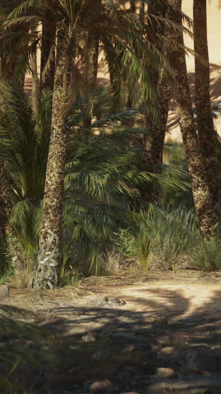 사막 오아시스의 나무