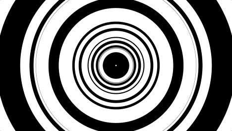 animación de círculos blancos y negros. fondo de movimiento. animación de video de bucle 4k sin costuras