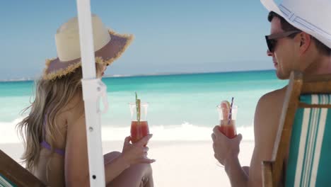 couple in love enjoying free time on the beach together