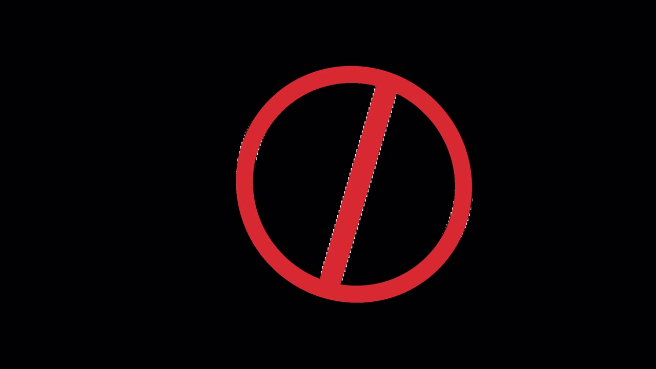 Animating Red No Symbol on Black Background