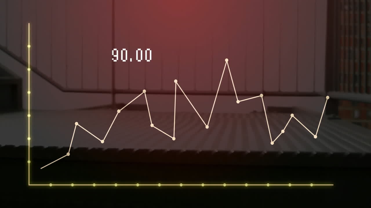 animación del procesamiento de datos financieros en la oficina