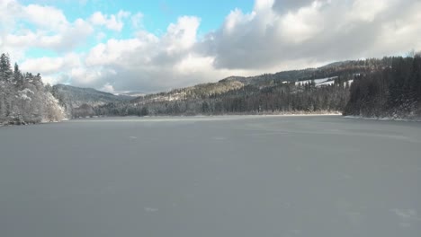 Aerial-View-of-Icy-Frozen-Lake