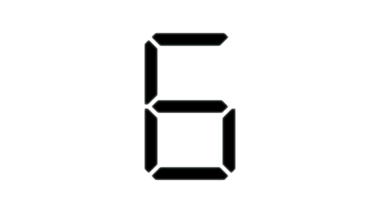 Digital numbers clock countdown timer animation motion graphics