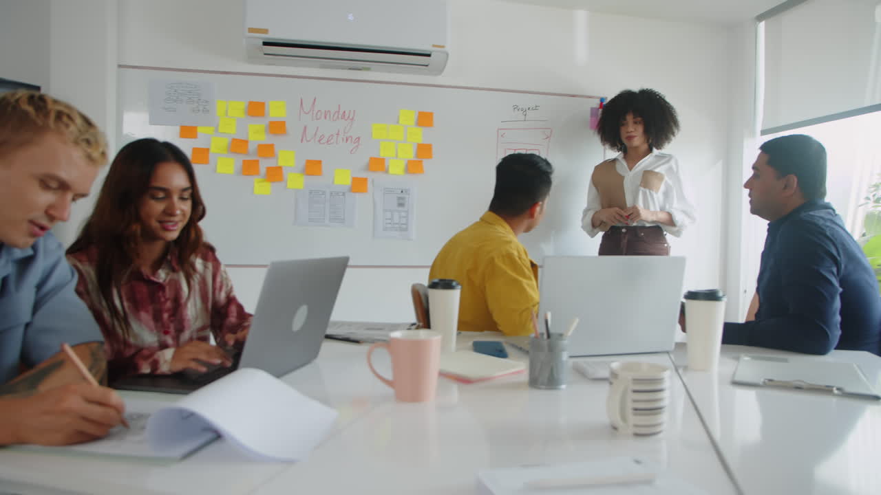 Multiethnic Team Working on Project Together