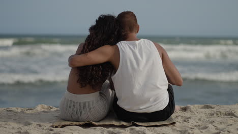 couple enjoying views of the sea