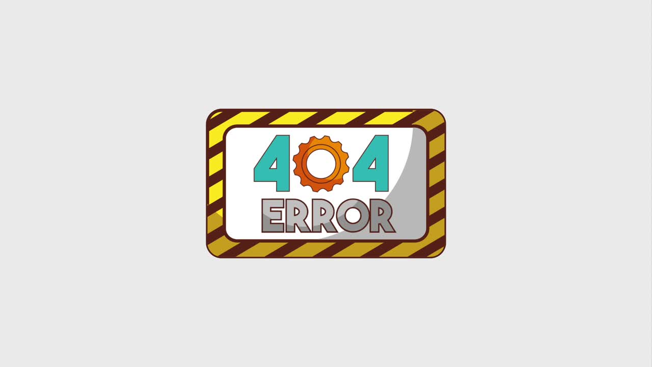 animación de la página de error 404 hd