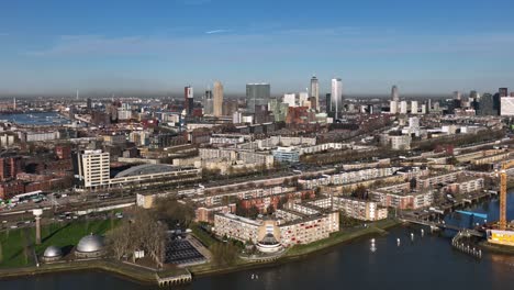 rotterdam cityscape aerial view