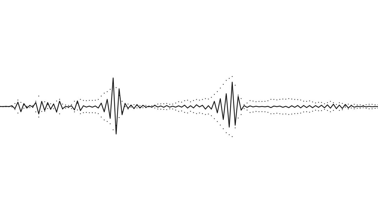 A simple black and white audio visualization effect