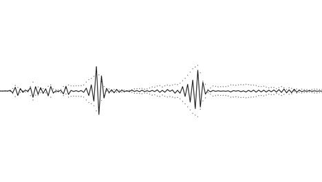 Ein-Einfacher-Schwarz-Weiß-Audio-Visualisierungseffekt