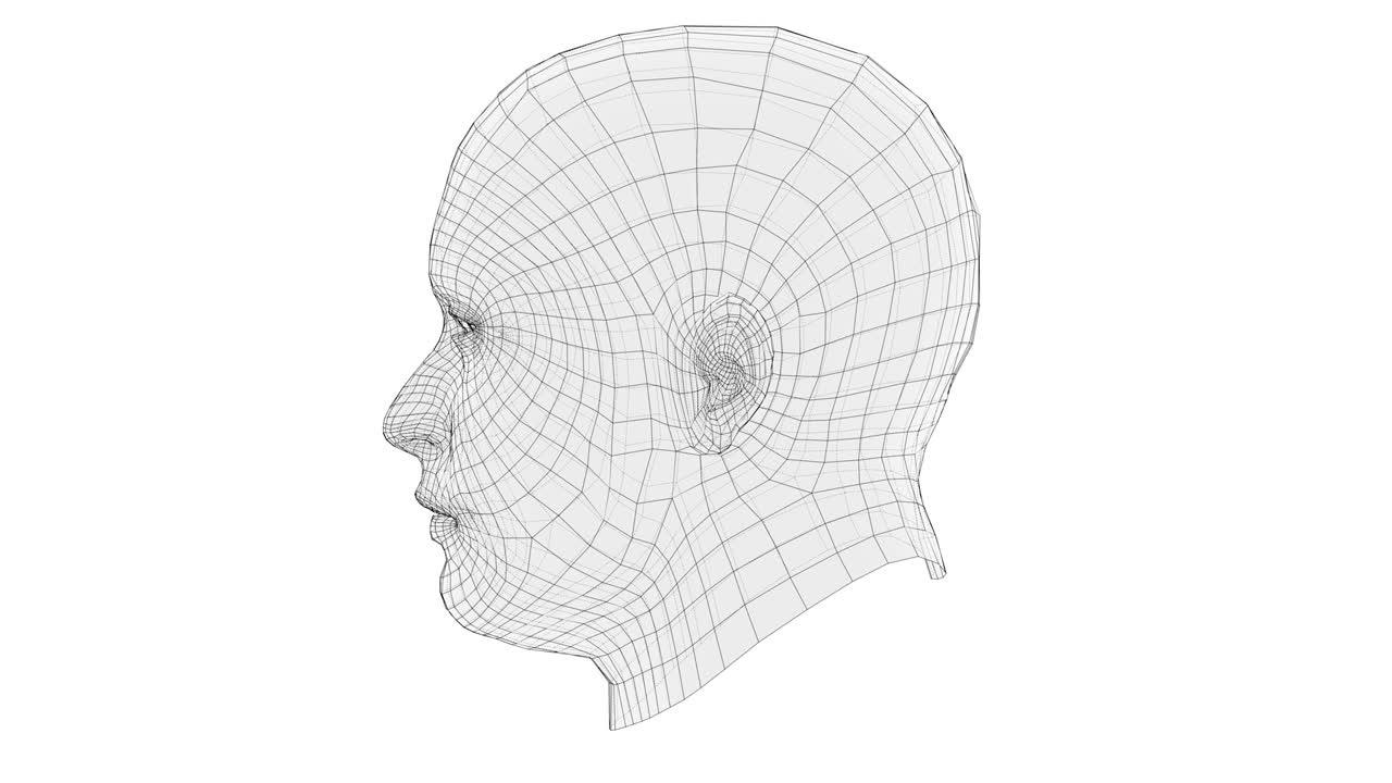 animación de la cabeza del hombre del marco de alambre