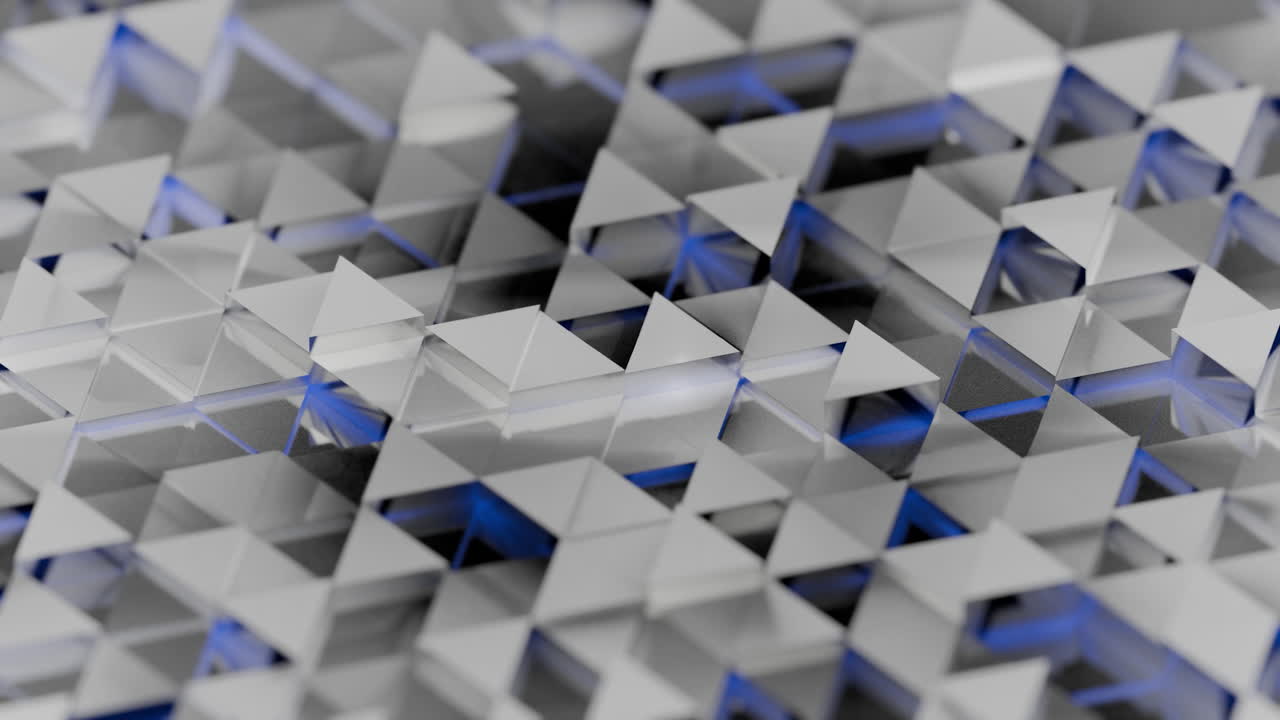 Abstract Geometric Triangles Background with Blue Reflections