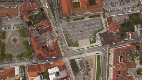 historic city center in braga city portugal top view