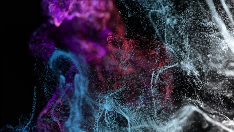 animación de puntos multicolores que forman ondas dinámicas contra un fondo negro.