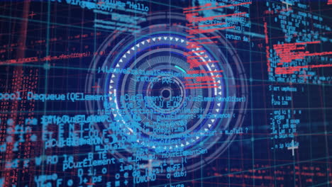 animation of scope scanning and data processing over grid