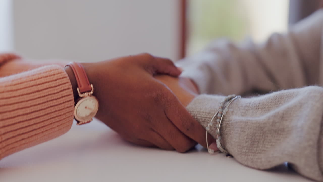 Couple, holding hands and comfort