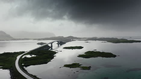 lofoten islands aerial landscape