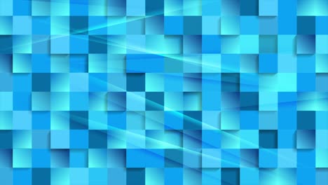 fondo de movimiento tecnológico abstracto con cuadrados de mosaico brillantes azules