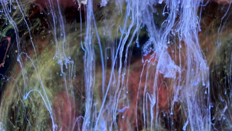 colorful ink paint background in the water, ink flow underwater