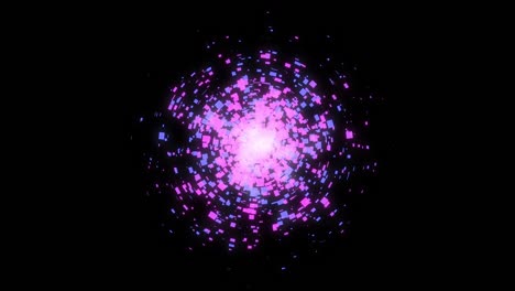 animación de bola de energía de forma geométrica abstracta
