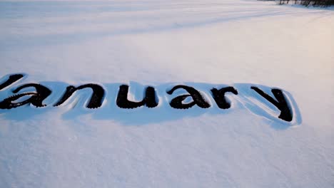 january written in snow