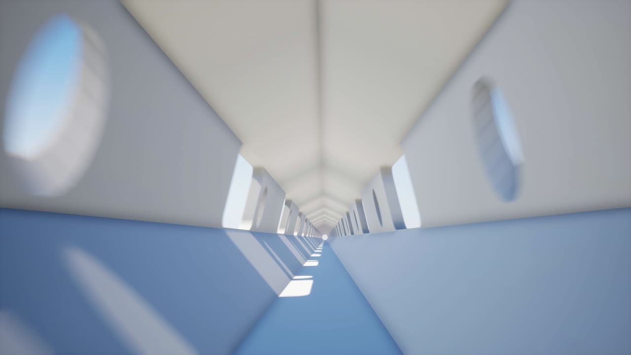 빈 벽과 바닥, 색 배경과 함께 쇼의 현대적인 인테리어 디자인