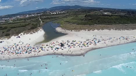 Rosignano-Solvay,-aerial-view-of-Spiagge-Bianche