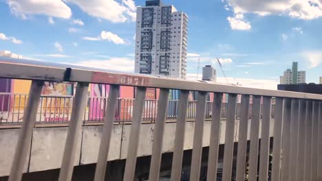 train window view of sao paulo