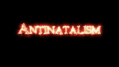 antinatalismo escrito con fuego. bucle