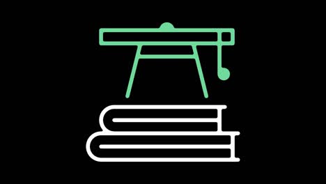 student portal line icon animation with alpha