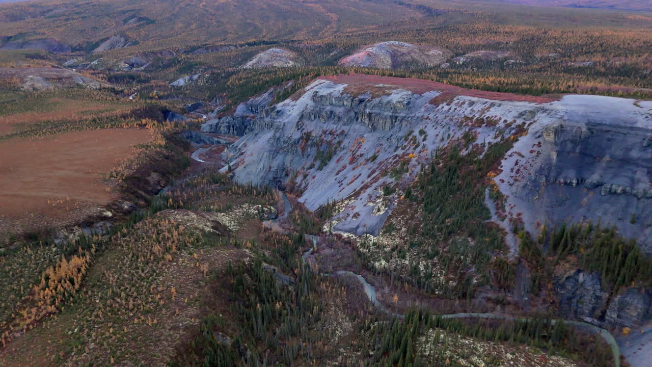 Aerial View of a Remote River Valley in Alaska