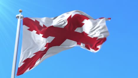 bandera de la cruz de borgoña que representa el hispanismo, bucle lento