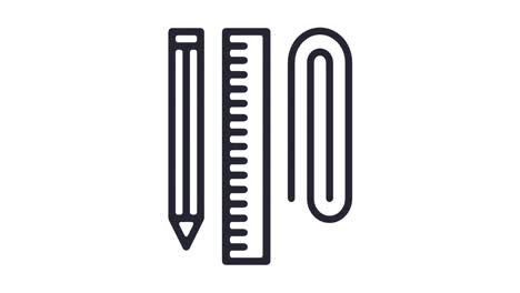 diseño de identidad corporativa animación de icono de línea con alfa