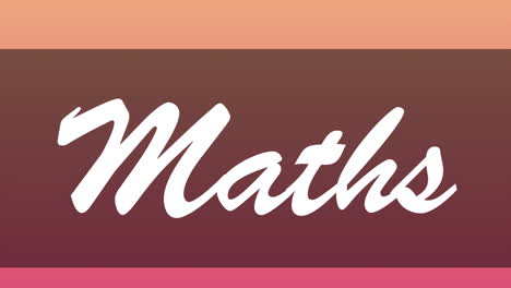 Animation-of-maths-text-over-striped-background