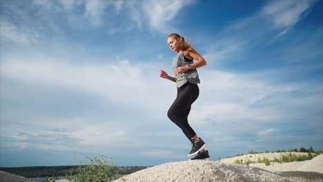 woman exercising outdoors