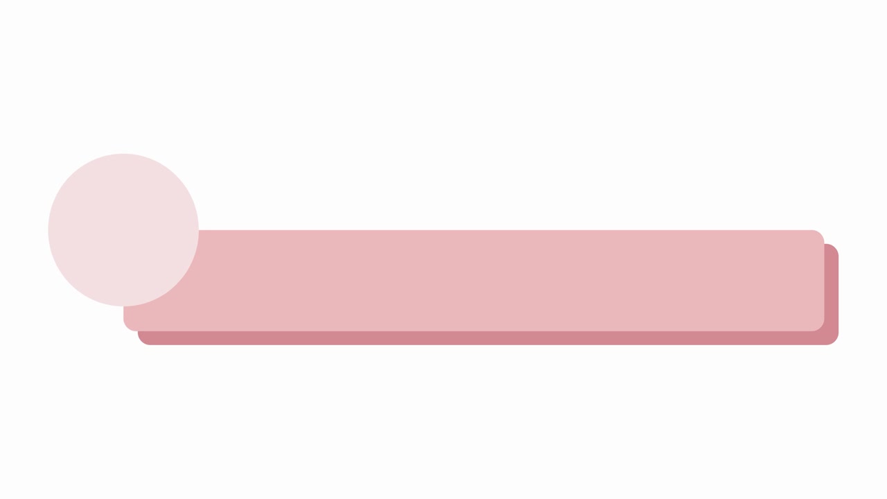 Clean Pink Lower Third Graphic Animation on White Background