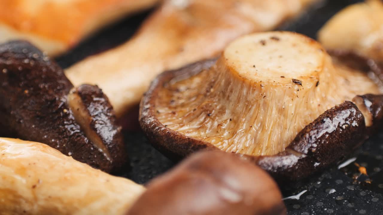 Close-up of Roasted Mushrooms