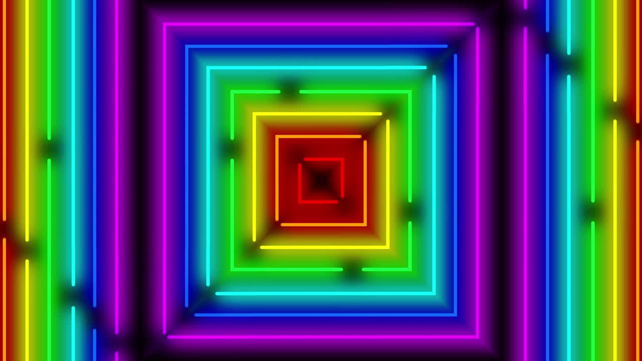 Neon line illumination animation motion graphics