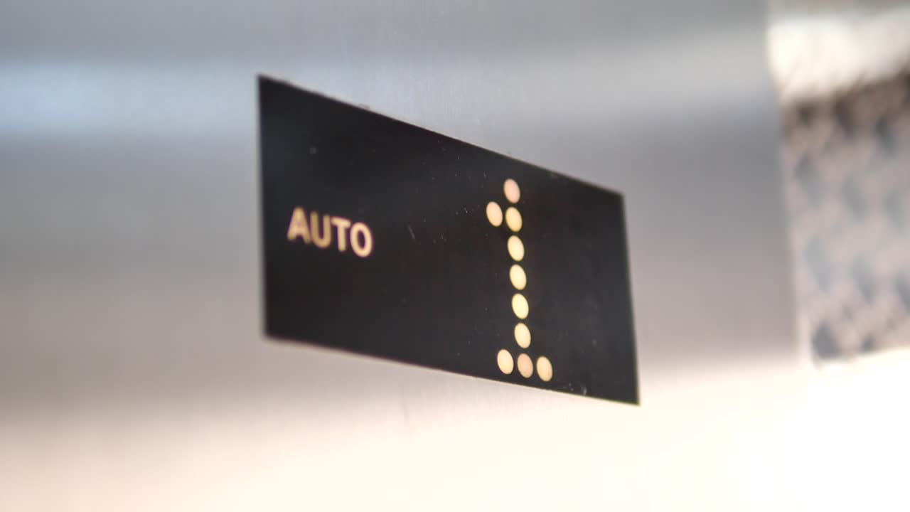 Elevator Display Showing Auto Mode