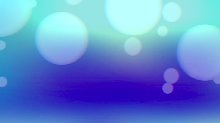Falling round glitters and particles on blue fashion gradient