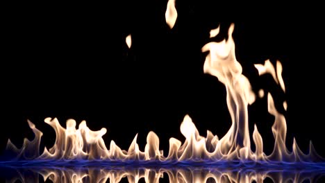 abstract flames with blue reflection