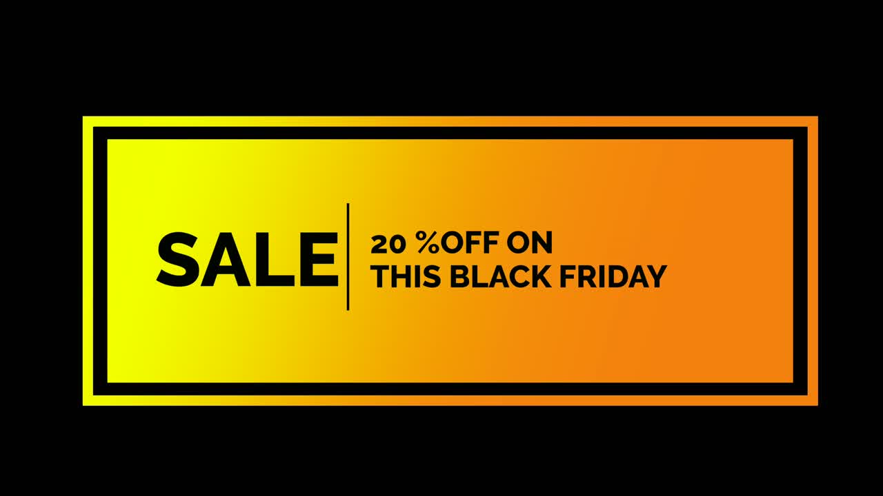 20 di sconto su questa animazione d'oro del black friday